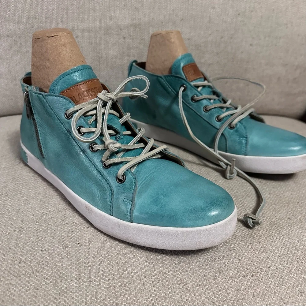 Blackstone JL24 Laguna Leather High Top Sneakers Zippers EUC Size EU 40, US 10 - Picture 4 of 12